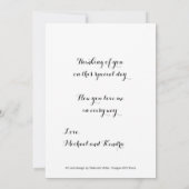 ピンクフローラマザーズデイフラットカード 招待状 (裏面)