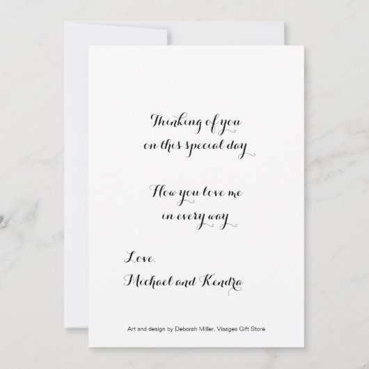 ピンクフローラマザーズデイフラットカード 招待状 (裏面)