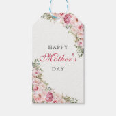 ピンクフローラマザーズデイブランチパーティー ギフトタグ (正面)