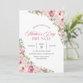 ピンクフローラマザーズデイブランチパーティー 招待状 (スタンド正面)