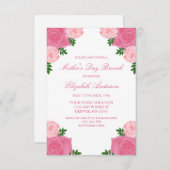 ピンクフローラマザーズデイブランチ 招待状 (正面/裏面)