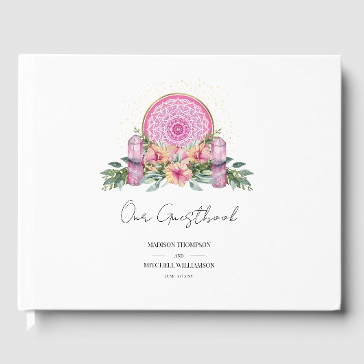 ピンクフローラマンダラ結晶結婚形而上学的 ゲストブック (正面)