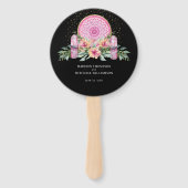 ピンクフローラマンダラ結晶結婚形而上学的 ハンドファン (正面)