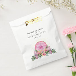 ピンクフローラマンダラ結晶結婚形而上学的 フェイバーバッグ