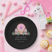 ピンクフローラマンダラ結晶結婚形而上学的 ペーパープレート (パーティー)