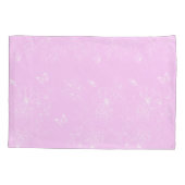 ピンクフローラミニマリストパタモダンーン抽象芸術 枕カバー (裏面)