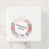 ピンクフローラミモサバーボトルラベル フェイバータグ (インサイチュ)