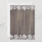 ピンクフローラメイスンジャレ素朴ース誕生日パーティー 招待状 (裏面)