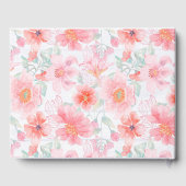 ピンクフローラメイスン素朴結婚ジャー ゲストブック (裏面)