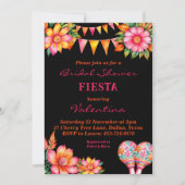 ピンクフローラメカラフルキシカンフィエスタブライダルシャワー 招待状 (正面)