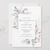 ピンクフローラモダンクインセアニラ 招待状 (正面)