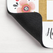 ピンクフローラモノグラム マウスパッド (コーナー)