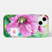 ピンクフローラモノグラム iPhoneケース (裏面横)