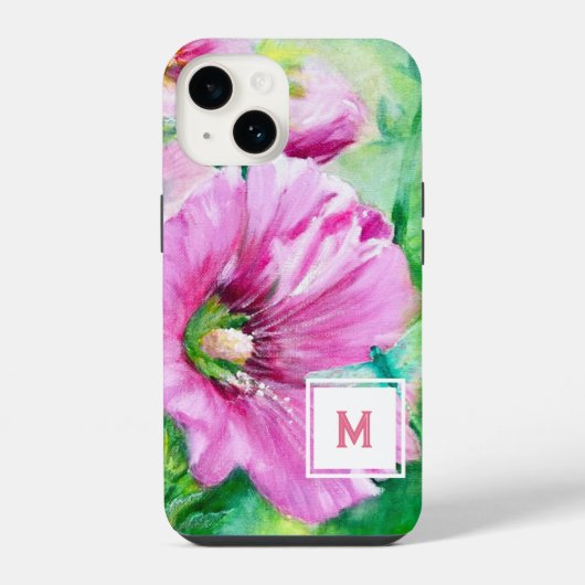ピンクフローラモノグラム iPhoneケース (裏面)