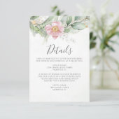 ピンクフローラユーカリ結婚グリーン詳細 エンクロージャーカード (スタンド正面)