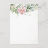 ピンクフローラユーカリ結婚グリーン詳細 エンクロージャーカード (裏面)