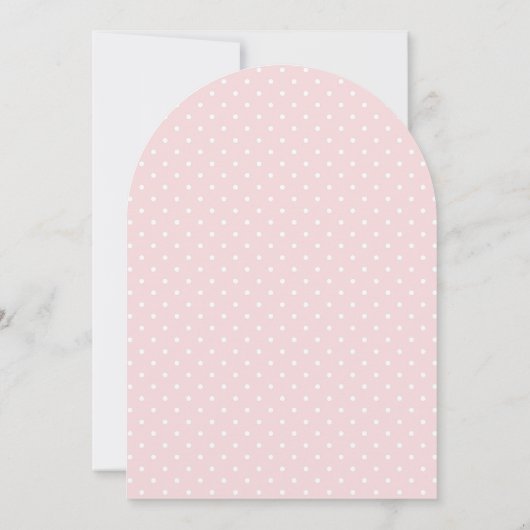 ピンクフローラライトハウスア航海のーチベビーシャワー 招待状 (裏面)