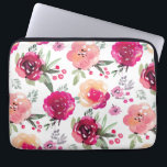 ピンクフローララップトップスリーブ ラップトップスリーブ<br><div class="desc">============このデザインについて============ラップトップスリーブのピンクの花や葉のパターンの色合いはファッション声明を素晴らし作る。自分の名前やイニシャル、言葉を追加したり、自分やギフトカスタマイズとして写真を追加したりすること。MATCHING iPhone caseとiPad caseが利用可能。誕生日ギフト、ビジネス記念日ギフトなどに最適。設計: PartyInvitationShop.com</div>