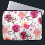 ピンクフローララップトップスリーブ ラップトップスリーブ<br><div class="desc">============このデザインについて============ラップトップスリーブのピンクの花や葉のパターンの色合いはファッション声明を素晴らし作る。自分の名前やイニシャル、言葉を追加したり、自分やギフトカスタマイズとして写真を追加したりすること。MATCHING iPhone caseとiPad caseが利用可能。誕生日ギフト、ビジネス記念日ギフトなどに最適。設計： PartyInvitationShop.com</div>