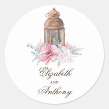 ピンクフローラランタンエレガントな結婚式