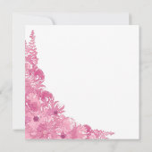 ピンクフローラリタイアディナーパーティの招待状 招待状 (裏面)