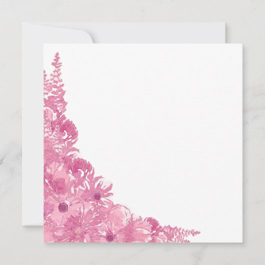 ピンクフローラリタイアディナーパーティの招待状 招待状 (裏面)