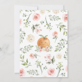 ピンクフローラリトルかわいこちゃんベビーシャワー 招待状 (裏面)