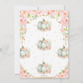 ピンクフローラリトルカボチャ1st最初の誕生日 招待状 (裏面)