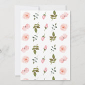 ピンクフローラリトル恋しく思オネダーフル1歳の誕生日 招待状 (裏面)