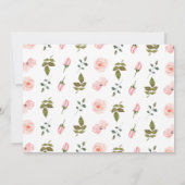 ピンクフローラリトル恋しく思オネダーフル1歳の誕生日 招待状 (裏面)