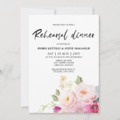 ピンクフローラリハーサルディナー 招待状 (正面)