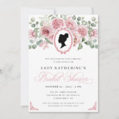 ピンクフローラリージェンシーエラブライダルシャワー招待 招待状 (正面)