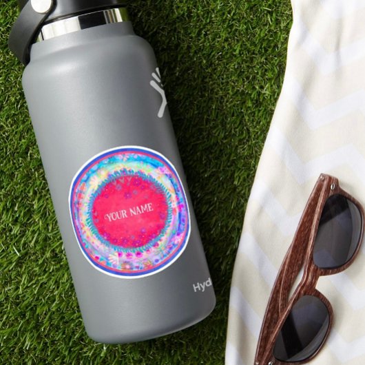 ピンクフローラリースカスタムおもしろい感光シール シール