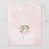 ピンクフローラリースバジェットボホ結婚式招待状 (裏面)