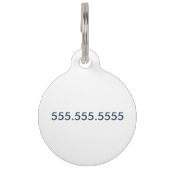 ピンクフローラリース名前をカスタムするドッグキャット ペット　ネームタグ (裏面)