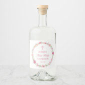 ピンクフローラリース第1聖餐式 リキュールボトルラベル (正面)