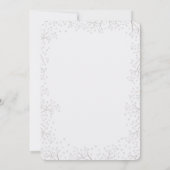 ピンクフローラリース赤ちゃんの息結婚の 招待状 (裏面)