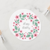 ピンクフローラリース カード (正面/裏面インサイチュ)