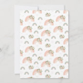 ピンクフローラレインボーベビーシャワー 招待状 (裏面)