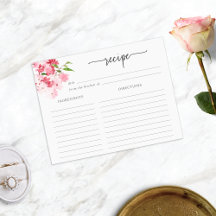 ピンクフローラレシピカード