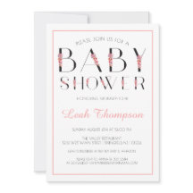 ピンクフローラレターベビーシャワー