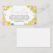 ピンクフローラレモン赤ちゃんシャワーブックベビー エンクロージャーカード (正面/裏面)