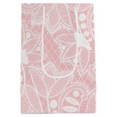 ピンクフローラレース ミディアムペーパーバッグ (裏面)