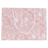 ピンクフローラレース ラージペーパーバッグ (裏面)