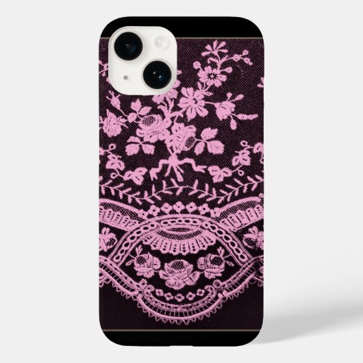 ピンクフローラレース Case-Mate iPhoneケース (裏面)