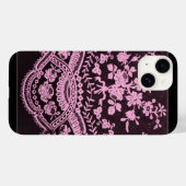 ピンクフローラレース Case-Mate iPhoneケース (裏面 (横))
