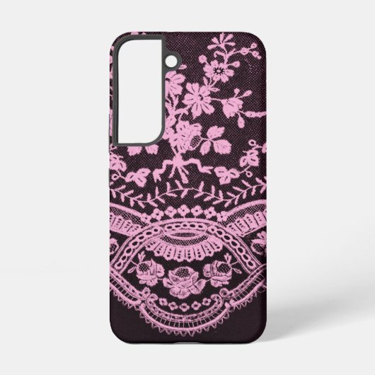 ピンクフローラレース SAMSUNG GALAXYケース (裏面)