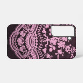 ピンクフローラレース SAMSUNG GALAXYケース (裏面横)