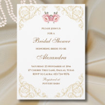 ピンクフローラロココヴィンテージ牡丹ブライダルシャワー