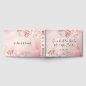 ピンクフローラロマンチックゲストブック ゲストブック (全面)